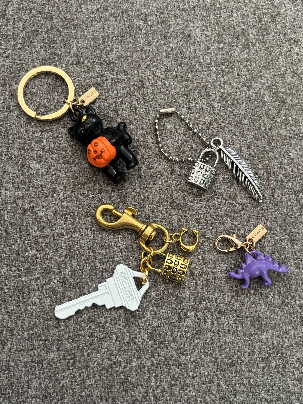 Lot of Authentic Repurposed Coach Charms and Keychains - Picture 2 of 6